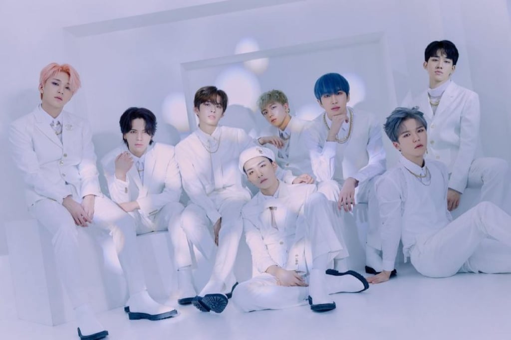 Among K-pop idols, only O.V (fourth right) and Hyunwook (second left) of boy band D-Crunch tested positive for the virus. Photo: All-S Company