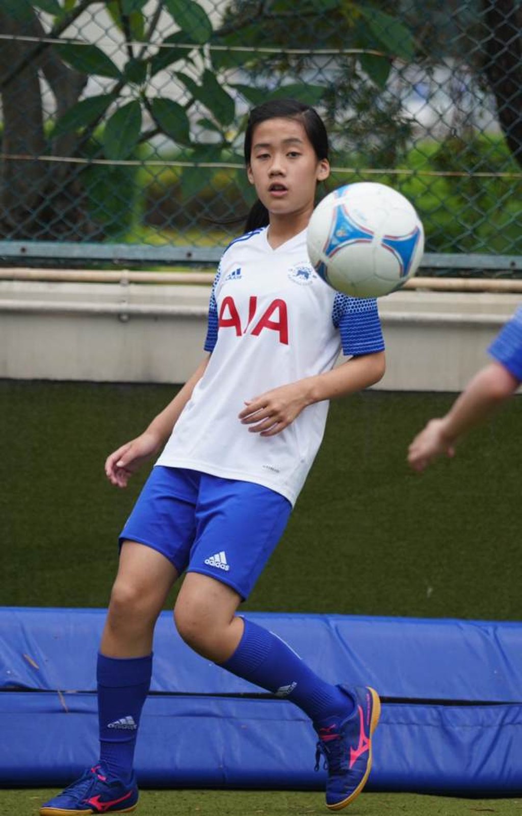 Leah Moi, whose favourite football player is Manchester City’s Sergio Aguero, said it is good to be back playing the sport she loves. Photo: Winson Wong