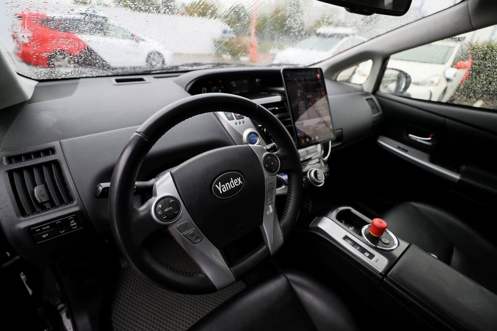 An interior view shows a self-driving car owned and tested by Yandex company during a presentation in Moscow, Russia, on August 16, 2019. Photo: Reuters An interior view shows a self-driving car owned and tested by Yandex company during a presentation in Moscow, Russia, on August 16, 2019. Photo: Reuters