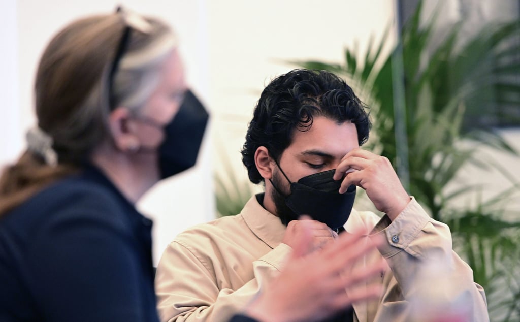 Jerry Gonzalez, the youngest brother of Mario Gonzalez, speaks about his brother’s death in Oakland, California on Wednesday. Photo: AP
