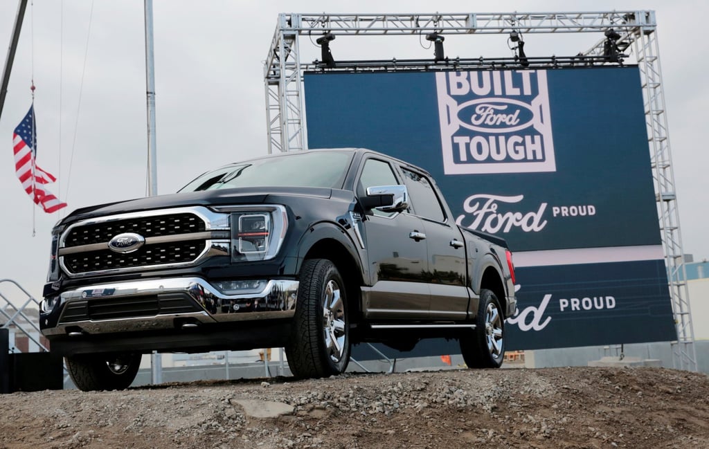 Ford Motor Co displays a new 2021 Ford F-150 pickup truck at the Rouge Complex in Dearborn, Michigan, US, on September 17, 2020. Photo: Reuters