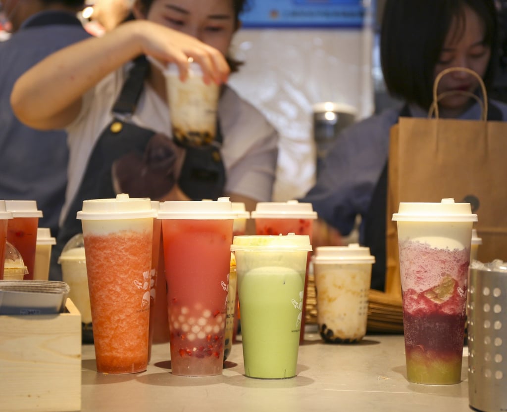 Colourful drinks from Heytea in Shanghai. Photo: SCMP