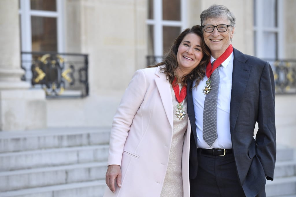 Microsoft co-founder and philanthropist Bill Gates and his wife Melinda, co-chair of the Bill and Melinda Gates Foundation, leave the Elysee Palace after they received the French Legion of Honour medal, in Paris in April 2017. Photo: EPA-EFE Microsoft co-founder and philanthropist Bill Gates and his wife Melinda, co-chair of the Bill and Melinda Gates Foundation, leave the Elysee Palace after they received the French Legion of Honour medal, in Paris in April 2017. Photo: EPA-EFE