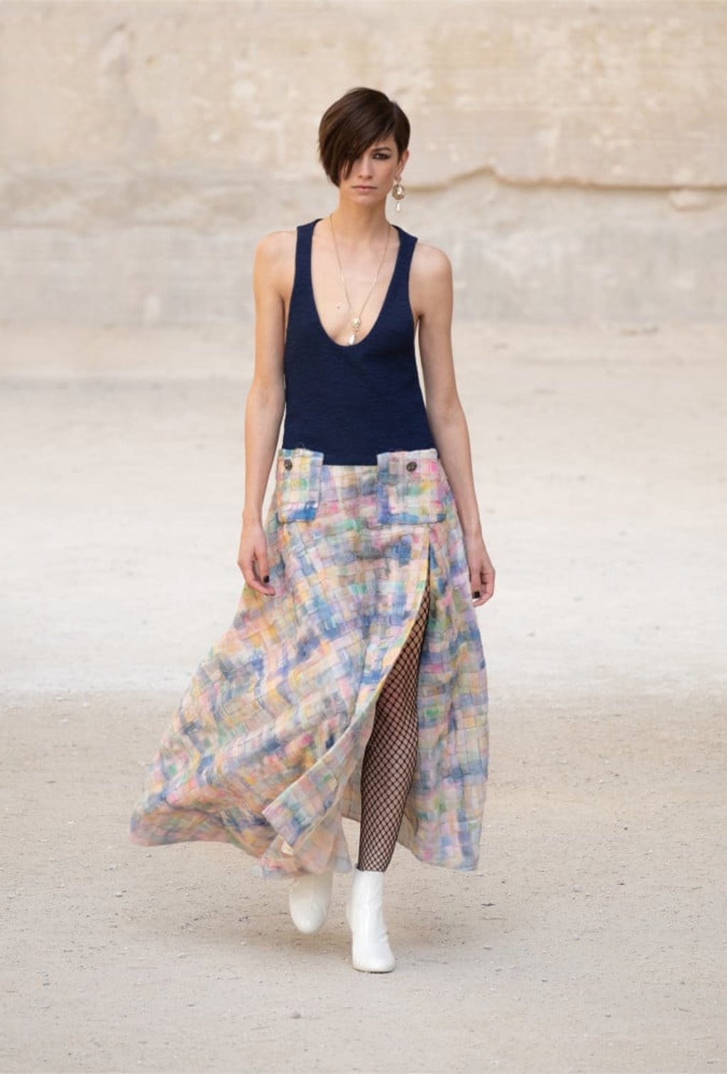 “The simplicity and the poetry of Cocteau’s film made me want to create a very clean collection,” Chanel’s chief creative Virginie Viard said of the collection. Photo: Chanel “The simplicity and the poetry of Cocteau’s film made me want to create a very clean collection,” Chanel’s chief creative Virginie Viard said of the collection. Photo: Chanel