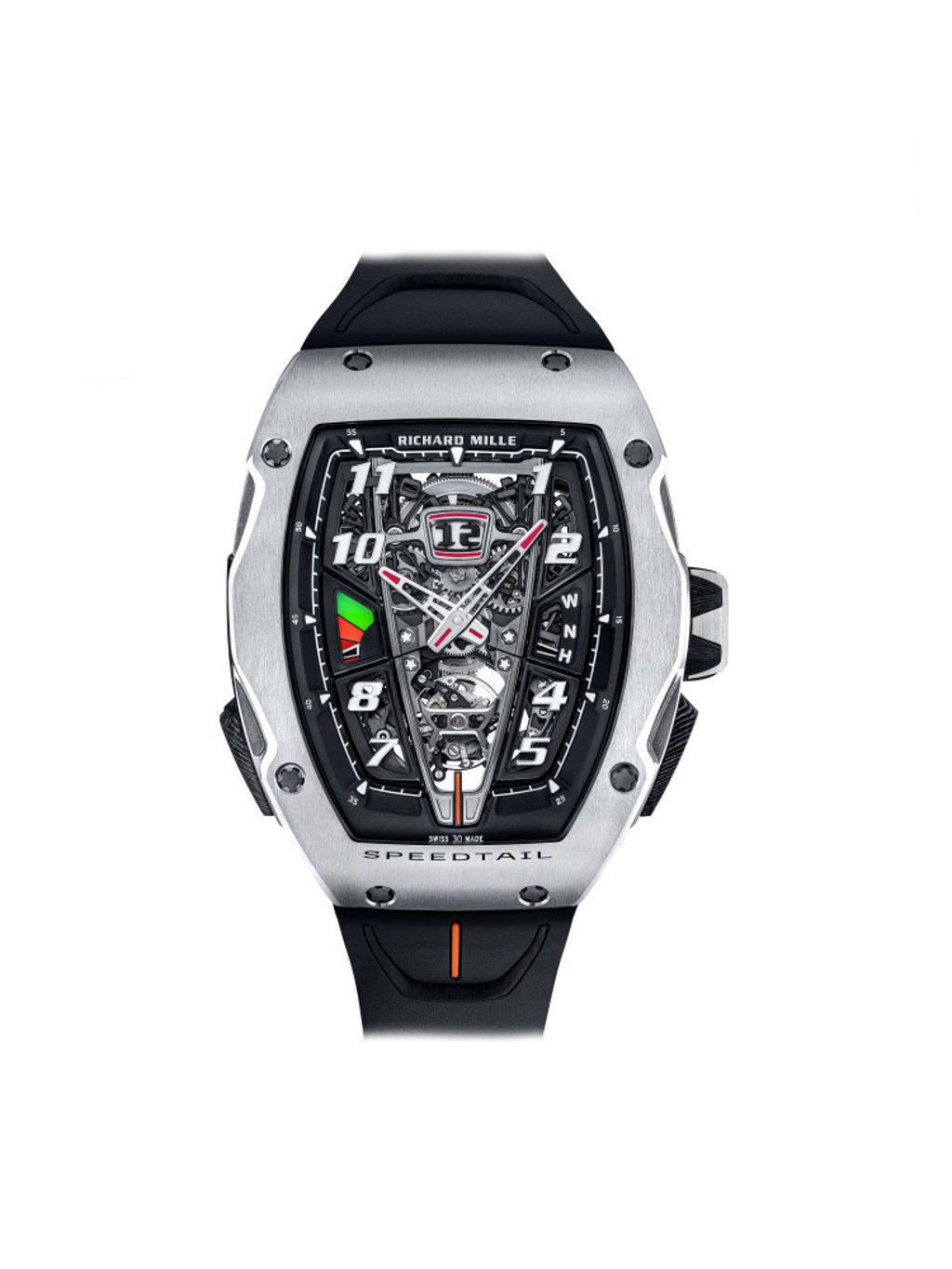 The impeccable detail of the Richard Mille RM 40-01 Automatic Tourbillon McLaren Speedtail. Photo: Richard Mille