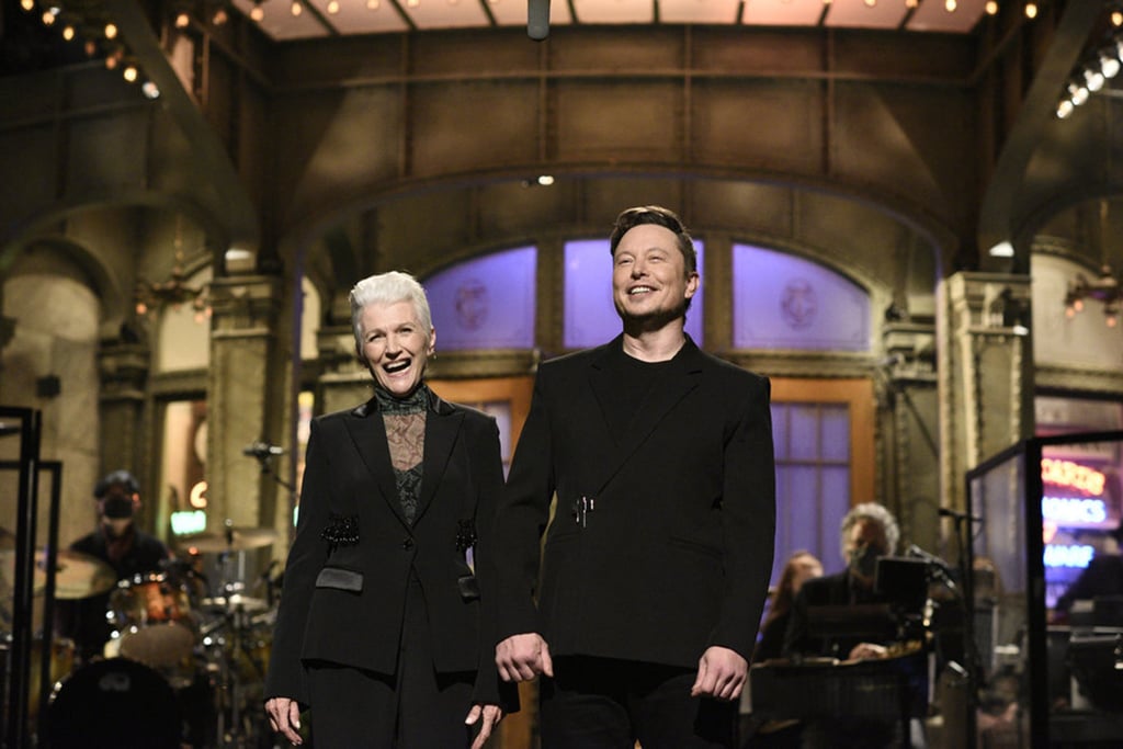 Saturday Night Live host Elon Musk with his mother Maye on May 8. Photo: NBC/TNS Saturday Night Live host Elon Musk with his mother Maye on May 8. Photo: NBC/TNS