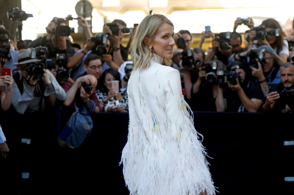 Celine Dion at a Valentino fashion show in Paris, July 2019. Photo: Reuters Celine Dion at a Valentino fashion show in Paris, July 2019. Photo: Reuters