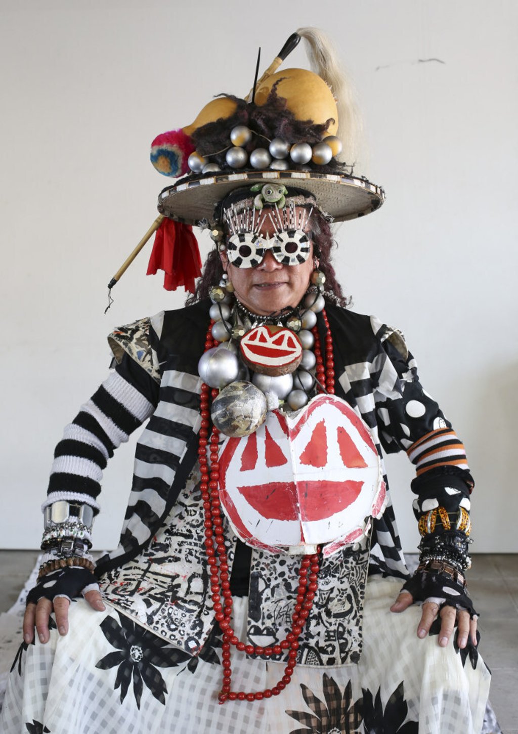 Kwok Mang-ho (aka Frog King) at his studio at Cattle Depot Artist Village, To Kwa Wan. Kwok Mang-ho (aka Frog King) at his studio at Cattle Depot Artist Village, To Kwa Wan.