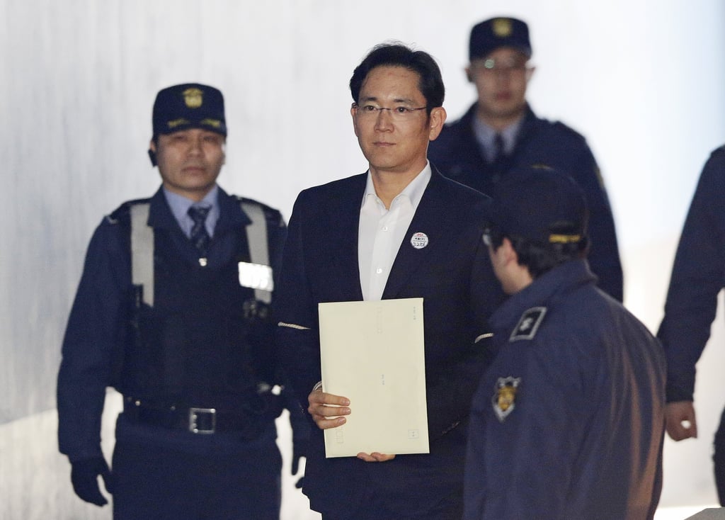Lee Jae-yong arrives at Seoul High Court, South Korea, in February 2018. Photo: Bloomberg