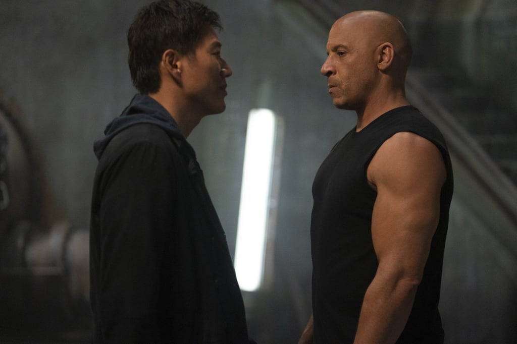 Vin Diesel and Sung Kang in a still from Fast & Furious 9. Photo: Handout