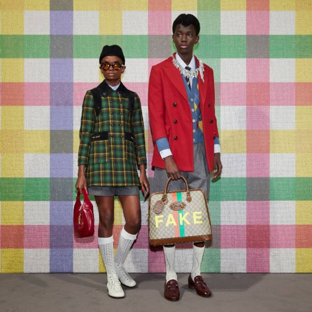 Gucci‘s eye-catching Fake/Not collection. Photo: Gucci Gucci‘s eye-catching Fake/Not collection. Photo: Gucci