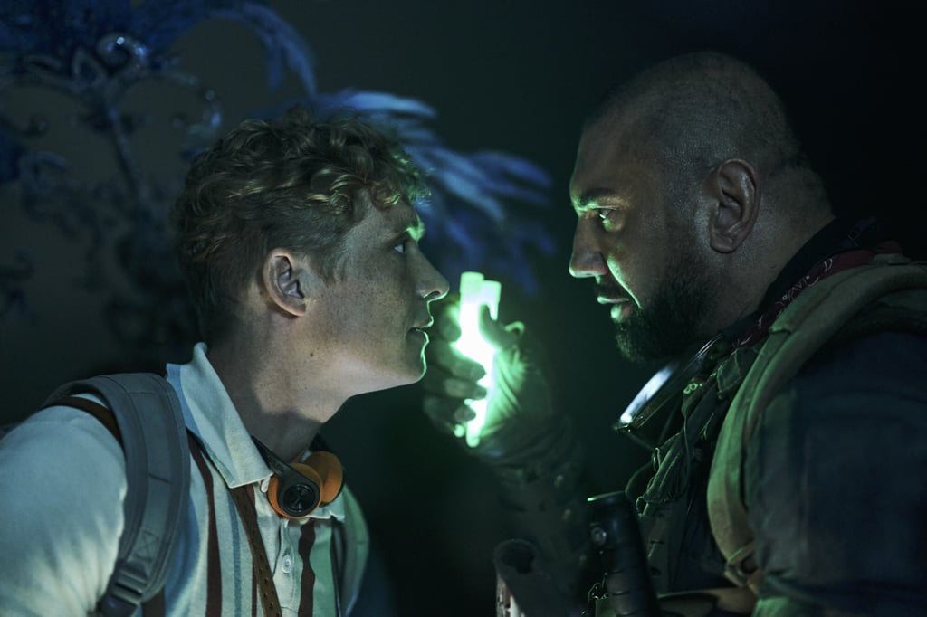 Matthias Schweighöfer as Dieter and Dave Bautista as Scott Ward in Army of the Dead. Photo: Netflix