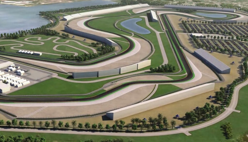 An artist’s impression of The Mandalika Circuit, a motorsports complex being built in Lombok, Indonesia.