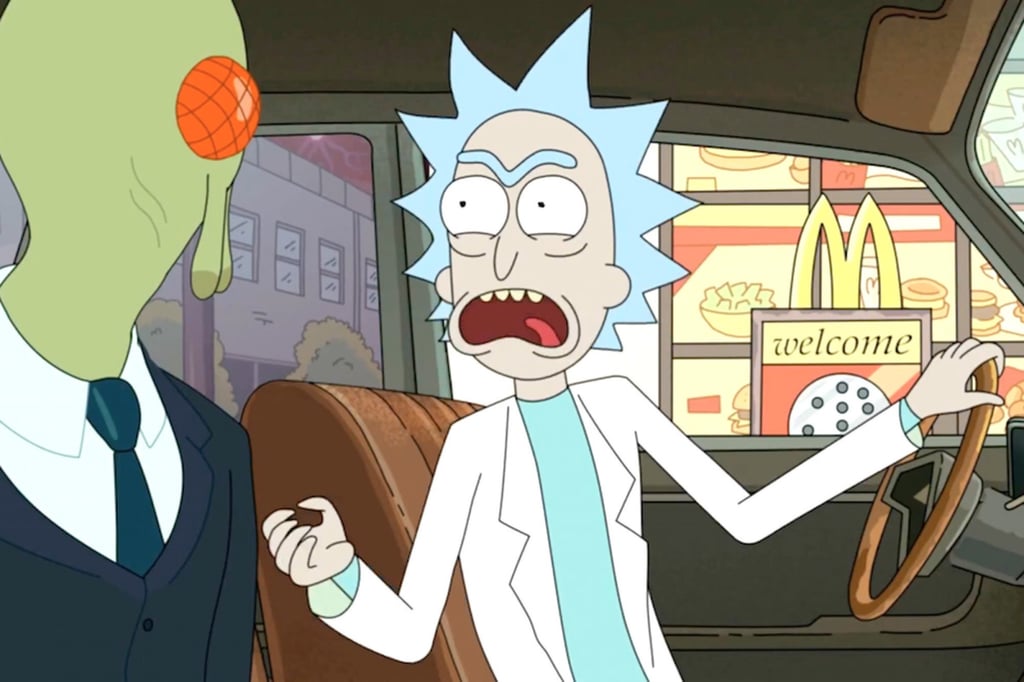 Cult adult cartoon Rick and Morty references McDonald’s Szechuan sauce in a 2017 episode. Photo: Handout