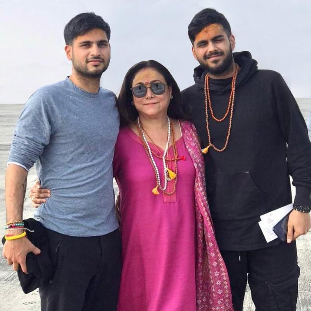 Tina Ambani with her sons Jai Anmol (left) and Jai Anshul. Photo: @tinaambaniofficial/Instagram