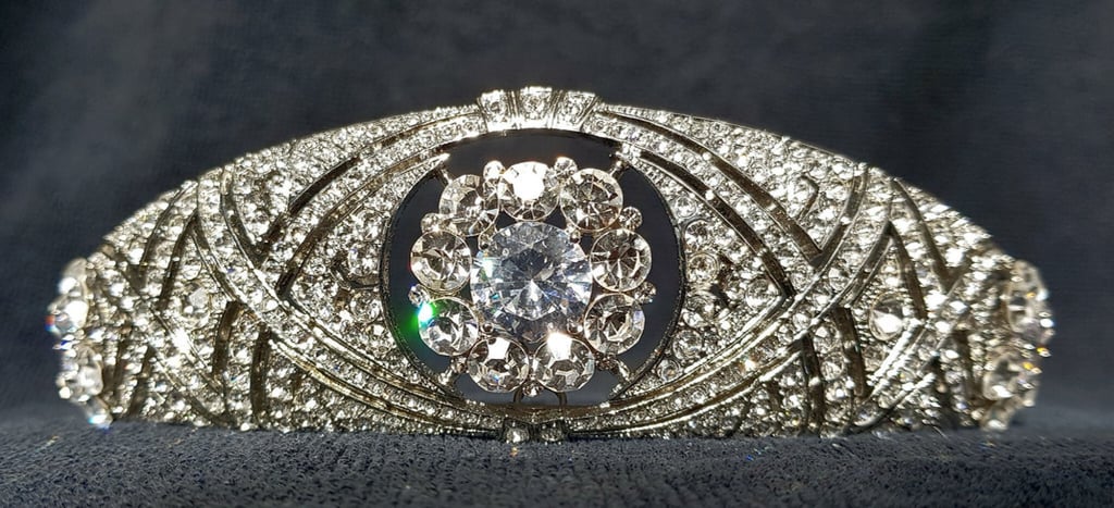 Meghan Markle’s wedding tiara featured a central brooch of 10 diamonds dating back to 1893. Photo: Flickr