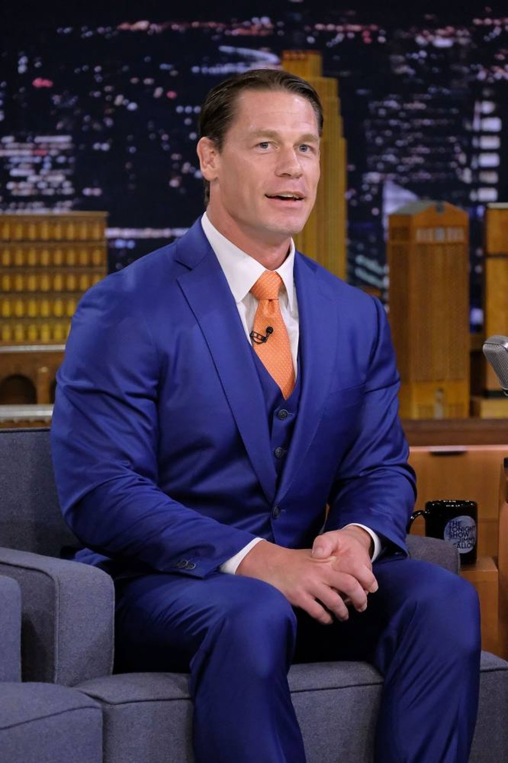 Professional wrestler/actor John Cena appears on The Tonight Show Starring Jimmy Fallon in October 2018. Photo: Getty Images/AFP Professional wrestler/actor John Cena appears on The Tonight Show Starring Jimmy Fallon in October 2018. Photo: Getty Images/AFP