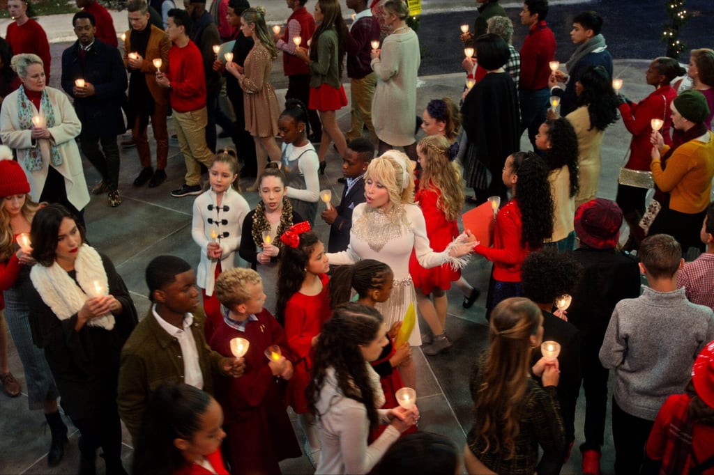 Handout image shows the singer in 2020’s Dolly Parton’s Christmas on the Square. Photo: Netflix