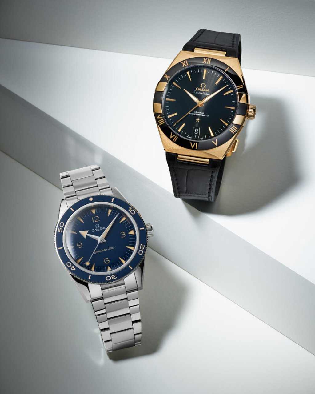Omega’s Seamaster 300 and Constellation watches. Photo: Omega Omega’s Seamaster 300 and Constellation watches. Photo: Omega