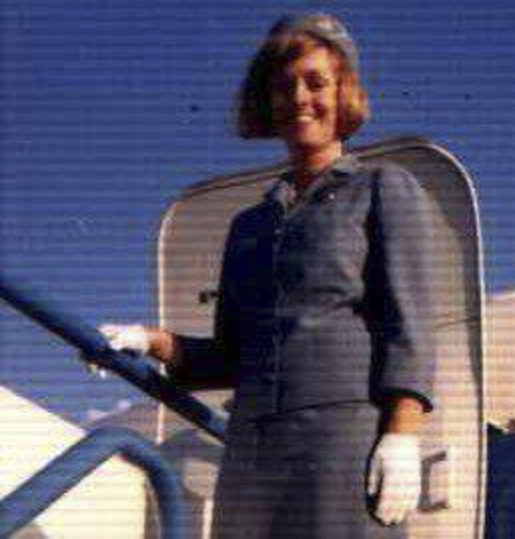 Former Pan Am flight attendant Sweeney in uniform. Photo: Anne Sweeney