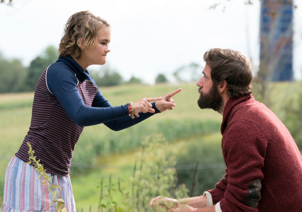 Actress Millicent Simmonds with director John Krasinski in a scene from the first film in the series, A Quiet Place. Photo: Paramount Pictures via AP