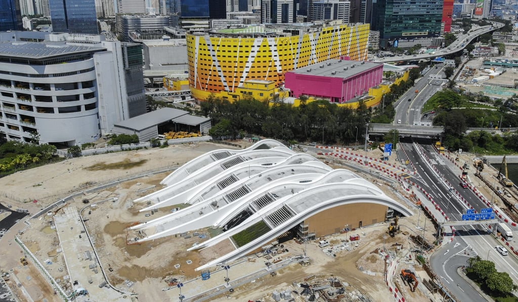 Aerial view of the Kai Tak Nullah Desilting Compound (front) under construction and the Kowloon Bay International Trade & Exhibition Centre (back) in Kowloon Bay on 16June, 2018. Photo: Roy Issa Aerial view of the Kai Tak Nullah Desilting Compound (front) under construction and the Kowloon Bay International Trade & Exhibition Centre (back) in Kowloon Bay on 16June, 2018. Photo: Roy Issa