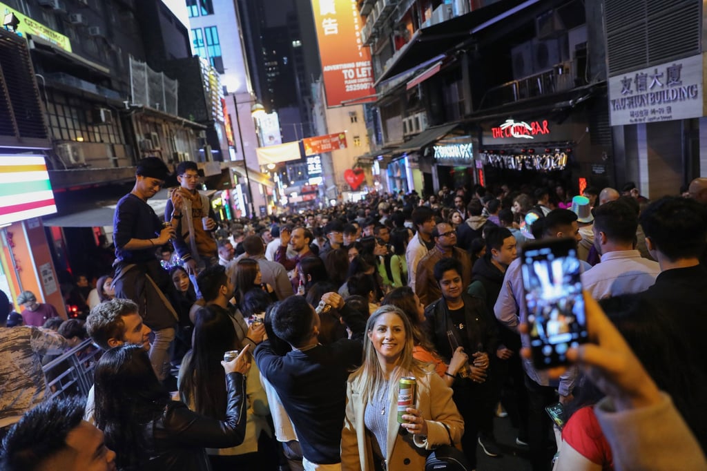 In better times, crowds thronged Lan Kwai Fong to party until dawn. Photo: Sam Tsang In better times, crowds thronged Lan Kwai Fong to party until dawn. Photo: Sam Tsang