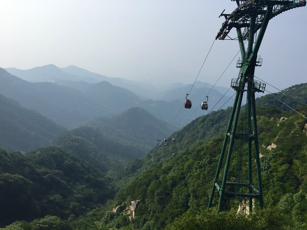 A cable car that takes people up and down Mount Tai in China became the scene of chaos over the weekend. Credit: Shutterstock A cable car that takes people up and down Mount Tai in China became the scene of chaos over the weekend. Credit: Shutterstock