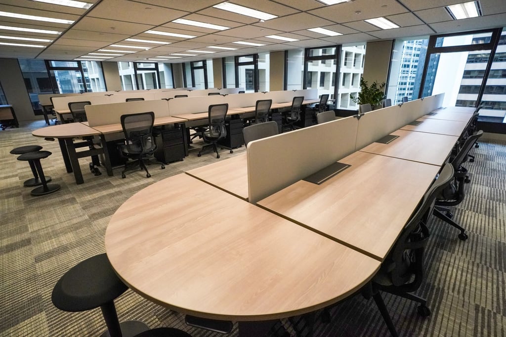An interior view of Centricity Flex at The Landmark Edinburgh Tower in Central on June 11, 2021. Photo: Felix Wong An interior view of Centricity Flex at The Landmark Edinburgh Tower in Central on June 11, 2021. Photo: Felix Wong