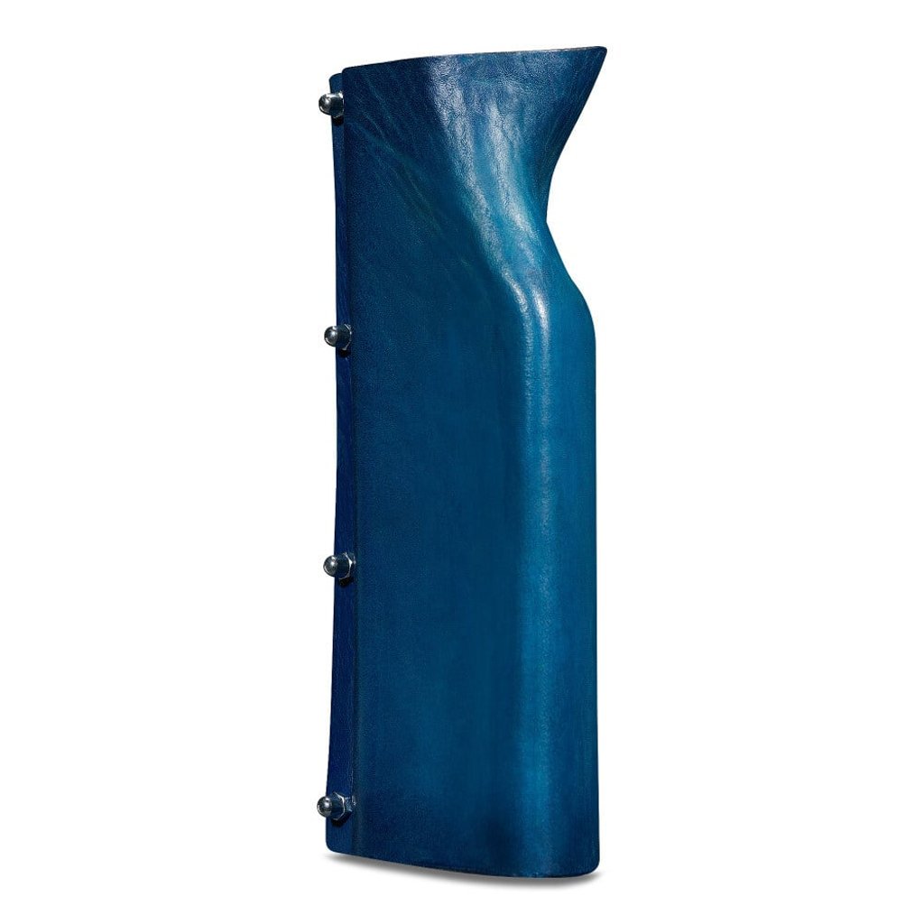 Berluti Simon Hasan Blue Hills leather vase. Photo: Berluti