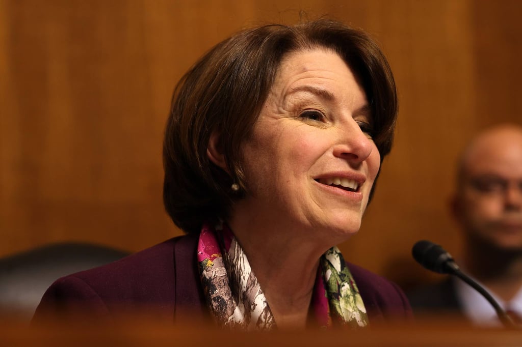 Chairwoman Amy Klobuchar (D-MN) speaks during a hearing with the Senate Judiciary Subcommittee on Competition Policy, Antitrust, and Consumer Rights, on June 15 in Washington, DC. Photo: AFP Chairwoman Amy Klobuchar (D-MN) speaks during a hearing with the Senate Judiciary Subcommittee on Competition Policy, Antitrust, and Consumer Rights, on June 15 in Washington, DC. Photo: AFP