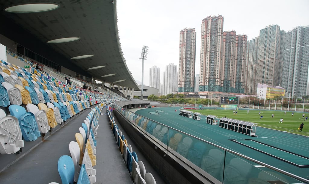 Spectator stands at Tseung Kwan O Sports Ground are already separated from the playing venue. Photo: Felix Wong Spectator stands at Tseung Kwan O Sports Ground are already separated from the playing venue. Photo: Felix Wong