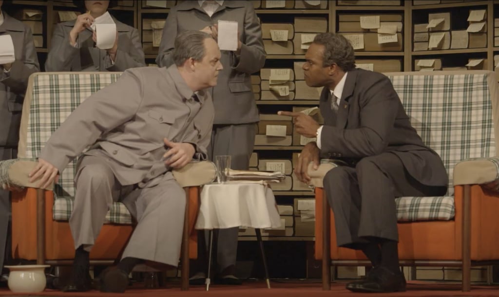 Mark LeBrocq and Eric Greene in Nixon in China. Photo: YouTube/Scottish Opera