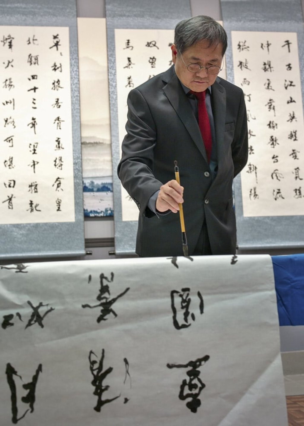 Abe Au demonstrating his artform. Photo: Handout