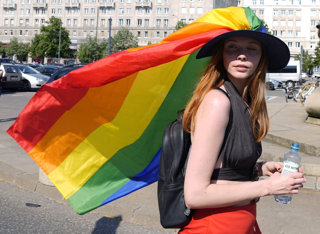 A woman takes part in the Equality Parade in Warsaw, Poland on Saturday. Photo: AP A woman takes part in the Equality Parade in Warsaw, Poland on Saturday. Photo: AP