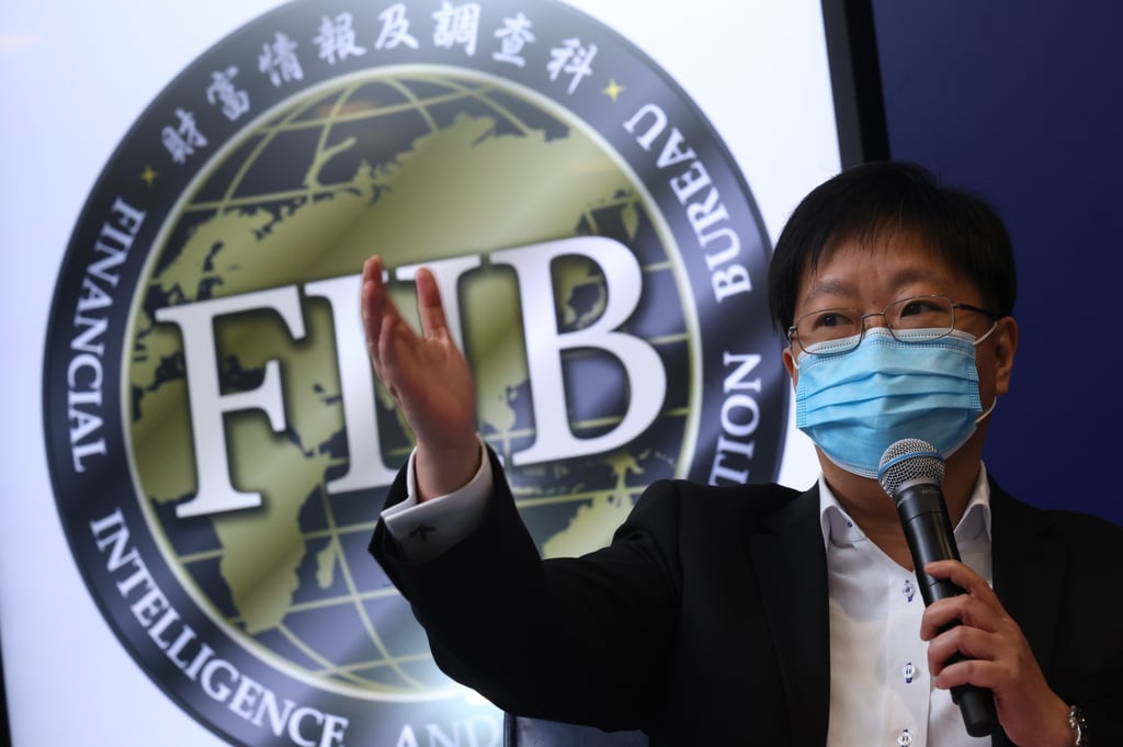 Chief Superintendent Lam Man-han, head of the new financial intelligence and investigation bureau. Photo: Dickson Lee Chief Superintendent Lam Man-han, head of the new financial intelligence and investigation bureau. Photo: Dickson Lee