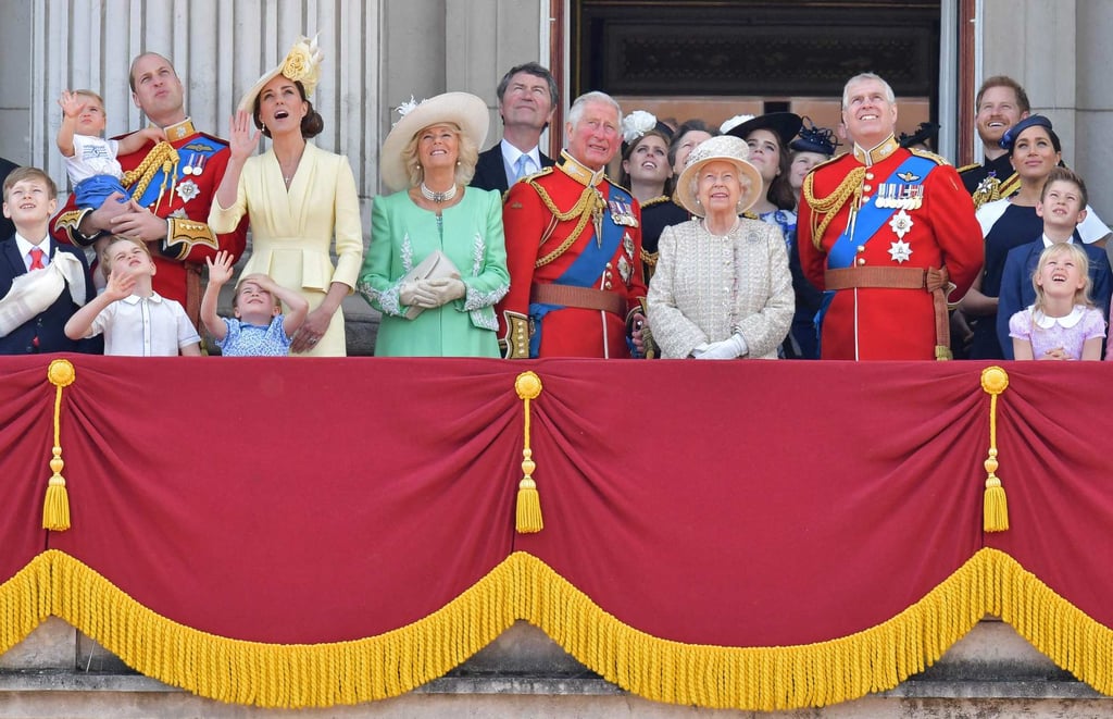 The royal family assemble in all their finery. Photo: AFP