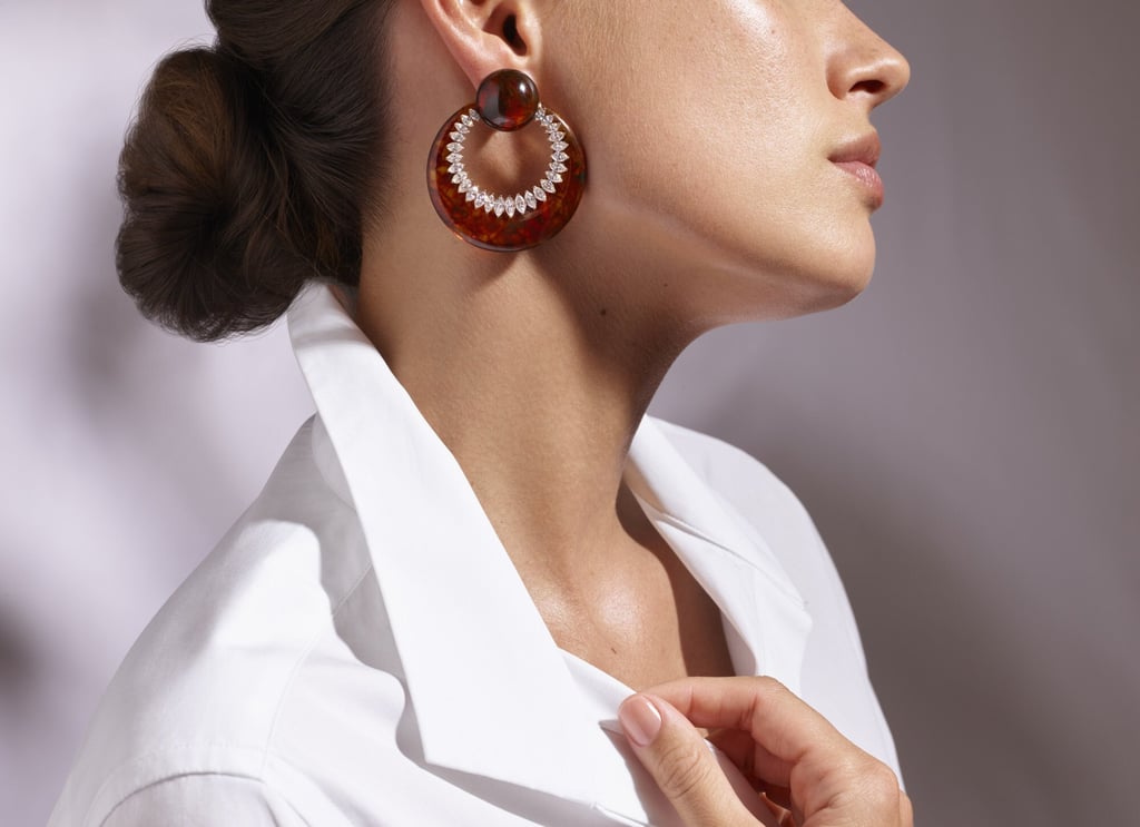 Rose gold, diamond and amber earrings from Fawaz Gruosi’s Amber Collection. Photo: Fawaz Gruosi Rose gold, diamond and amber earrings from Fawaz Gruosi’s Amber Collection. Photo: Fawaz Gruosi