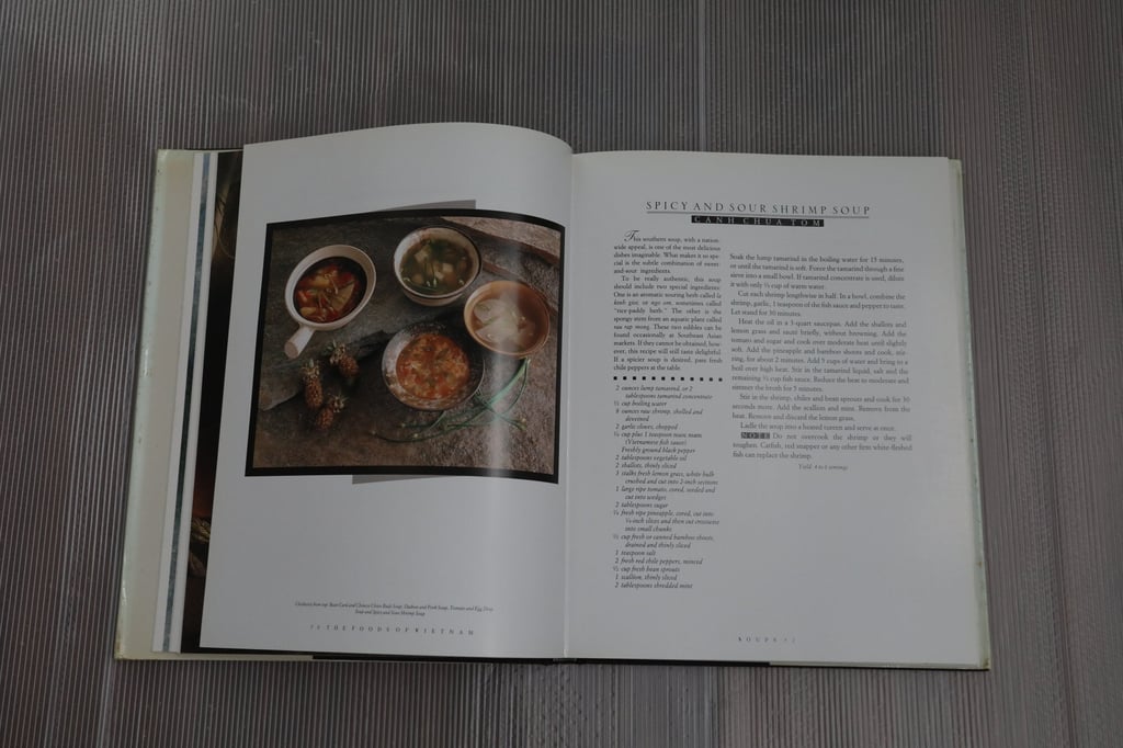 A recipe for spicy and sour shrimp soup in The Foods of Vietnam. Photo: Jonathan Wong
