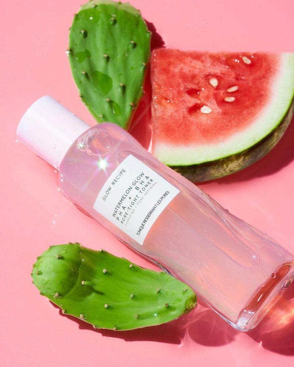 Glow Recipe Watermelon Glow PHA+BHA Pore-Tight Toner contains BHAs. Available at Sephora.
