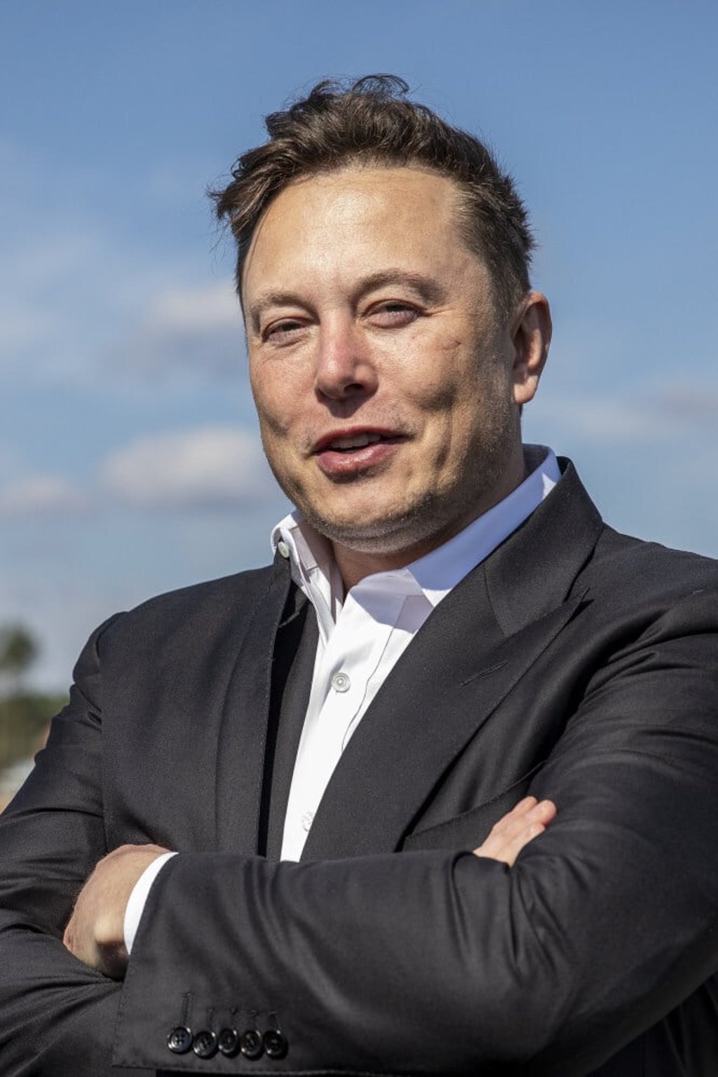 Tesla head Elon Musk at the construction site of the new Tesla Gigafactory near Berlin in September 2020. Photo: Getty Images