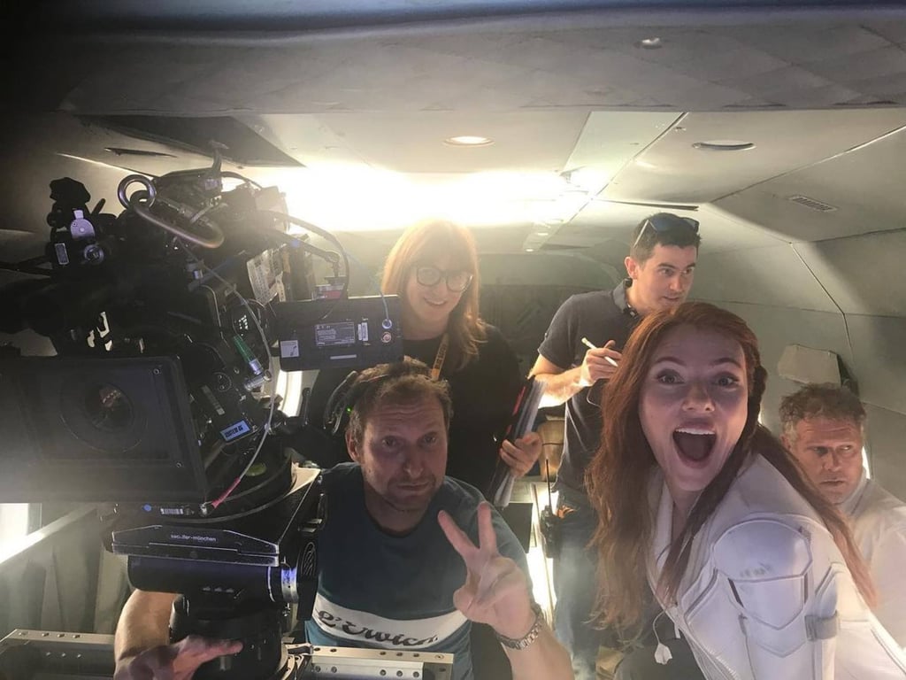 The Black Widow crew. Photo: @florencepugh/Instagram