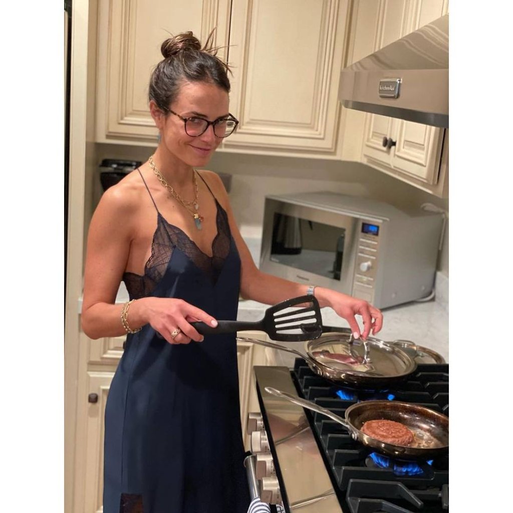 Jordana Brewster cooking at home. Photo: @jordanabrewster/Instagram Jordana Brewster cooking at home. Photo: @jordanabrewster/Instagram