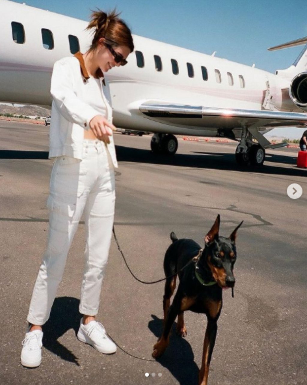 Kendall Jenner with her dog. Photo: @kendalljenner/Instagram Kendall Jenner with her dog. Photo: @kendalljenner/Instagram