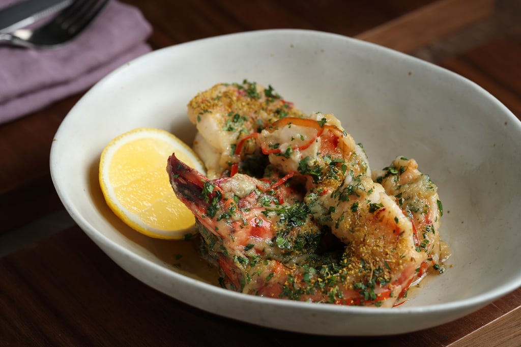 Garlic Prawns at Bedu in Jong Kong. Photo: Alex Chan Garlic Prawns at Bedu in Jong Kong. Photo: Alex Chan
