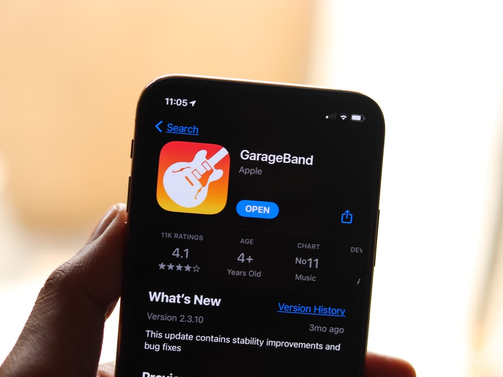 The GarageBand app allows people of all skill levels to create and play music. Photo: Shutterstock The GarageBand app allows people of all skill levels to create and play music. Photo: Shutterstock
