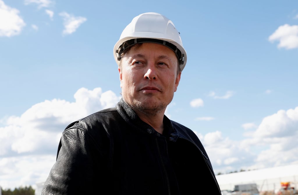 SpaceX founder and Tesla CEO Elon Musk visits the construction site of Tesla’s gigafactory in Gruenheide, near Berlin, Germany, in May 2021. Photo: Reuters