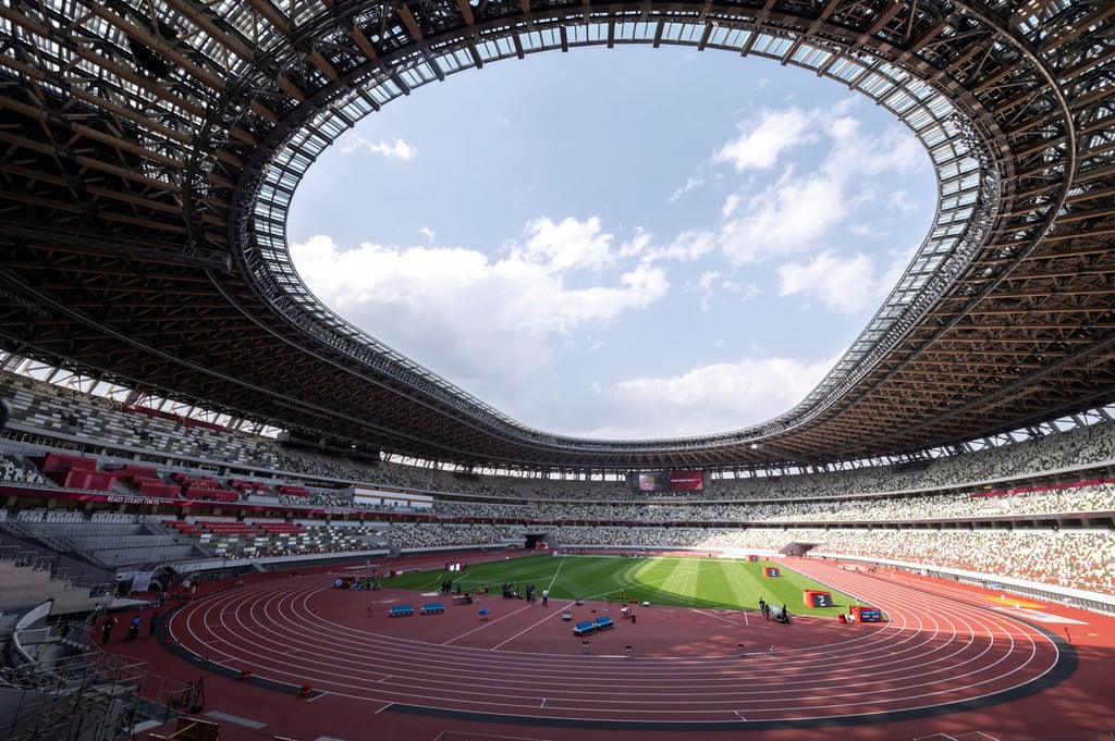 The National Stadium during an athletics test event for the 2020 Tokyo Olympics in Tokyo on May 9, 2021. Photo: AFP