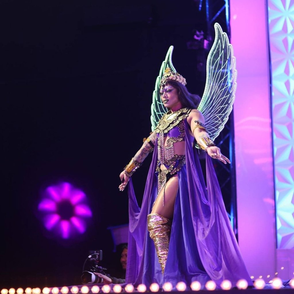 Mocha Diva on the main stage of Drag Race Thailand. Photo: @itsmochadiva/Instagram Mocha Diva on the main stage of Drag Race Thailand. Photo: @itsmochadiva/Instagram