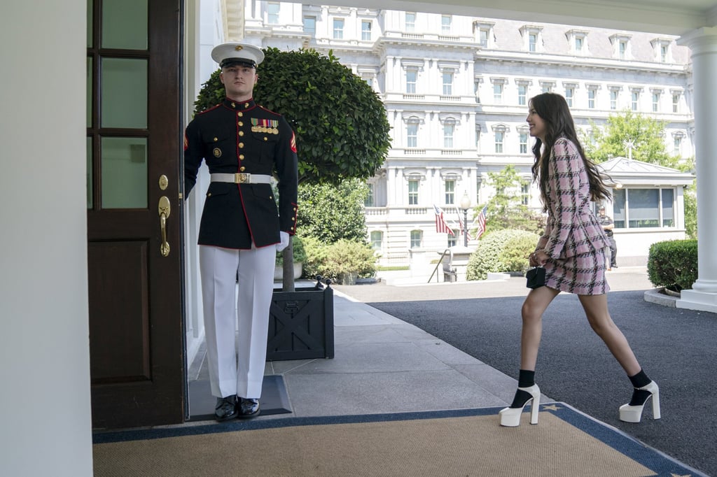 Singer Olivia Rodrigo arrives at the White House to promote Covid-19 vaccines on July 14, 2021, in Washington. Photo: AP Photo